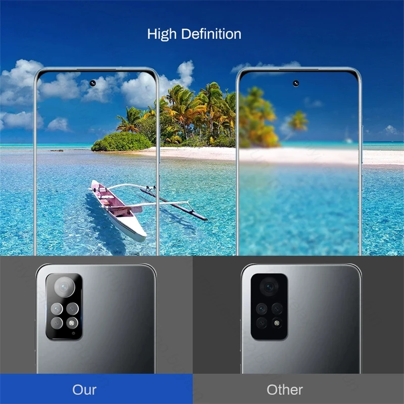 2 Бр. Защитно покритие на камерата За Redmi Note 12 Pro 4G 3D Извити Калъф За обектив от Закалено Стъкло Redmy Note12 Note 12S 4G 12 Pro + 5G . ' - ' . 4