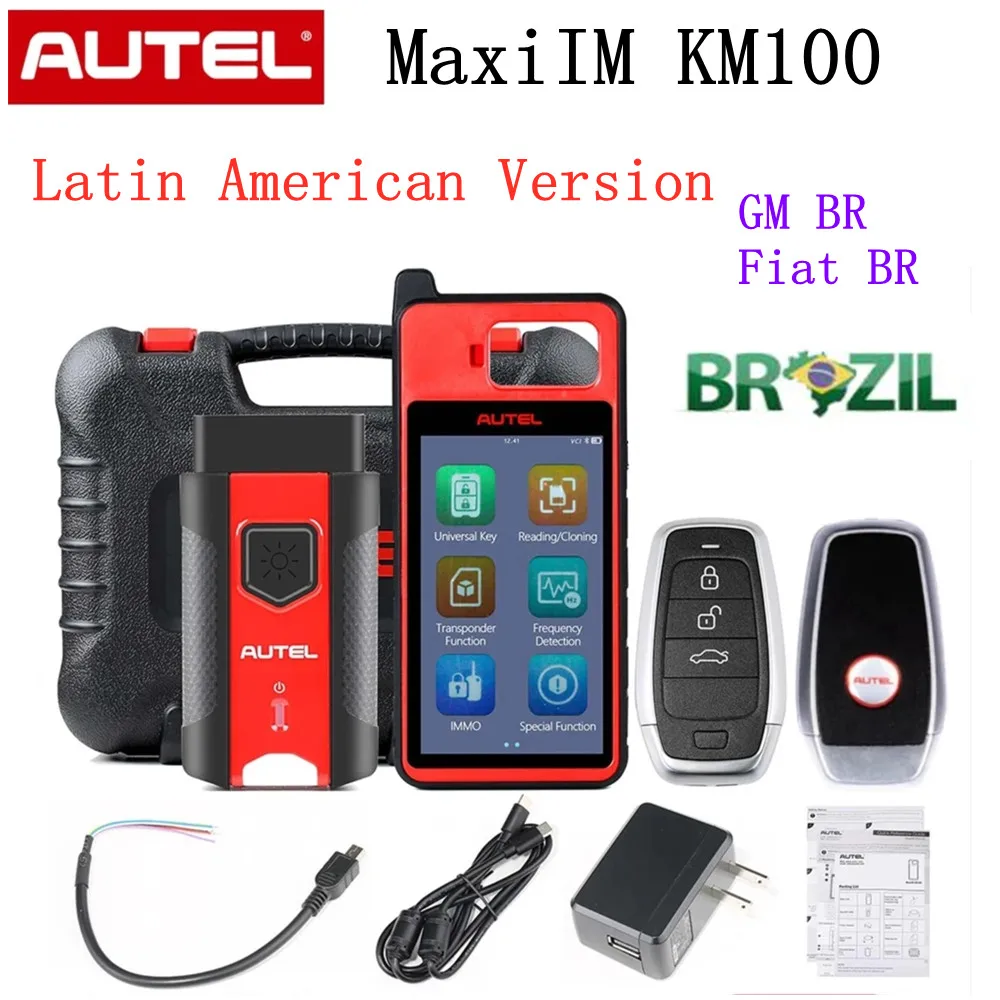 Autel MaxiIM KM100 CARGO БРАЗИЛИЯ с GM (BR) Fiat (BR) Maruti за Suzuki Генератор на софтуерни ключове, Имобилайзер Доживотно безплатно обновяване . ' - ' . 0