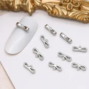 Нокти Diy Charm Многократна употреба и Аксесоари за Дизайн на нокти 20 броя Интериор от изкуствени Перли във формата на banta Бижута-шармы за нокти от неръждаема Стомана