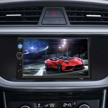 7-Инчов авто радио Mirrorlink, съвместим с Bluetooth, Преносима автомобилна стерео HD, Камера за задно виждане, Определяне на разпоредби сензорен екран, USB TF FM