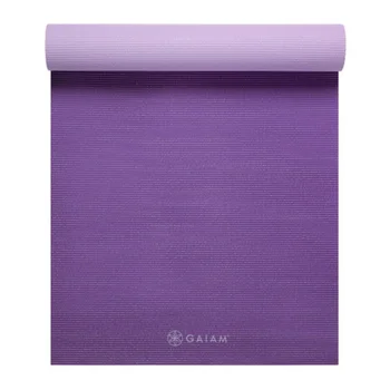 Gaiam Premium 2-цветна подложка за йога, мармалад от сливи, 5 мм