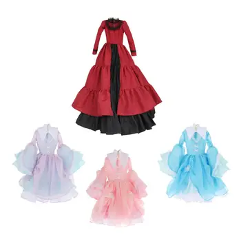 Рокля за 1/3 кукли BJD, ретро рокля за кукла с шаровыми панти, 24 инча, 60 см, дрехи за кукли за момичета