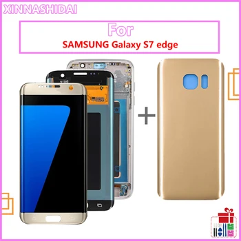 100% Тествани AMOLED LCD дисплей За Samsung Galaxy S7 Edge G935 G935F SM-G935FD LCD дисплей със сензорен екран и сянката Изгаряне