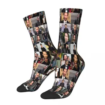 Чорапи-колаж с Киану Ривзом, Мъжки И дамски Пролетни Чорапи от полиестер