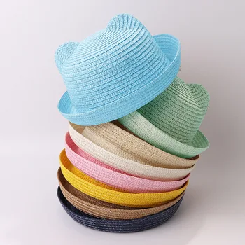 Детска Солнцезащитная шапка от 1 до 12 години, Лятна нова Сламена чанта за момичета, комплект кепок за пътуване, Слънчеви плажни шапки, Шапка Рибар за деца