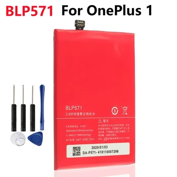 Нова оригинална батерия за телефон 3100mAh One BLP571 за мобилен телефон OnePlus 1 1 + A0001
