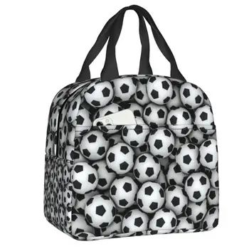 Футболна топка, изолирано чанта за обяд за работа с футболния модел, Водоустойчив термохолодильник, кутия за Bento, Дамски, Детски чанти-тоут за хранене