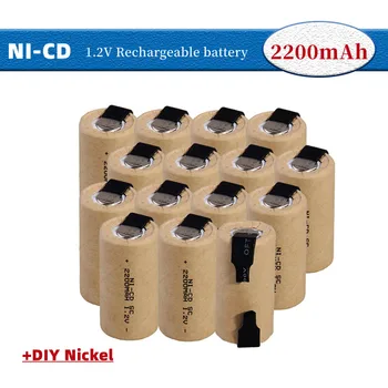 1-20 бр Отвертка Електрическа Бормашина SC Батерии 1.2 2200 mah SubC Ni-Cd Батерия С електрически инструменти Раздел NiCd SUBC Елементи