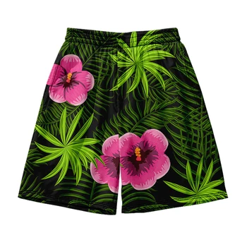 Плажни къси панталони, мъжки и дамски дрехи с 3D дигитален печат, ежедневни панталони, моден тренд, парни бани панталони 17