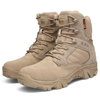 Topfight/ Класически Мъжки Военни обувки с високи Кроем, Армията Бойна Мъжки Тактически обувки за Пустинята, Размер 39-47, Нескользящие Топли Зимни Обувки