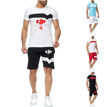 Polo ризи с принтом Dji Professional Pilot Drone, Мъжки удобни шорти с къс ръкав, с Костюм, памучен спортна тениска Harajuku