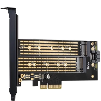2X Твърд диск JEYI SK6 M. 2 Nvme NGFF За PCIE X4 Адаптер M Key B Key Поддръжка на две предния край на карти PCI Express 3,0x4 2230-22110
