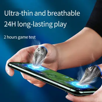 2 предмета, слот ръкавици за мобилни телефони, дишащи, без пот, сензорен екран за палеца, аксесоари за мобилни игри, игри за PUBG