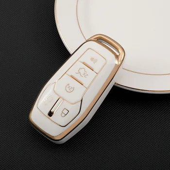Калъф за ключове на автомобили Ford, приложим към Ruijie Ruisi Wing Tiger Explorer Auto Key Shell, ключ със златен ръб