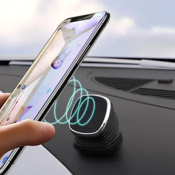 Кола на телефона с магнитен въртене на 360 градуса, Универсална таблото на автомобила, монтиране на стена за GPS на телефона, поставка за мобилен телефон, конзола за управление