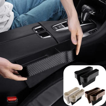 Органайзер за автомобилни седалки Кутия за съхранение с дупка за седалка Многофункционален Държач за портфейл, джоб за телефон, автомобилни аксесоари