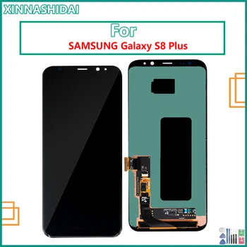 1OO% Тестван OLED LCD дисплей За Samsung Galaxy S8 plus G955fd G955F G955 С Рамным Дисплей със Сензорен екран В събирането За Дигитализиране на Части