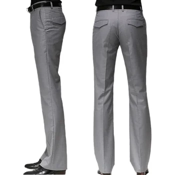 Demisezonnyj Мъжки костюм От мека тъкан Лиоцелл, панталони, Бизнес офис прави панталони, класически и официални панталони, мъжки-Големи размери A48