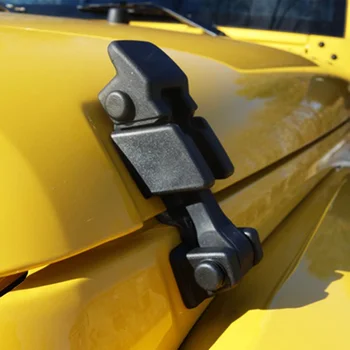 2 ЕЛЕМЕНТА 55395653AG Скоба Ключалки за Заключване на предния капак с дръжка за Jeep Wrangler J3 JK 2007-2019 Автомобилни аксесоари