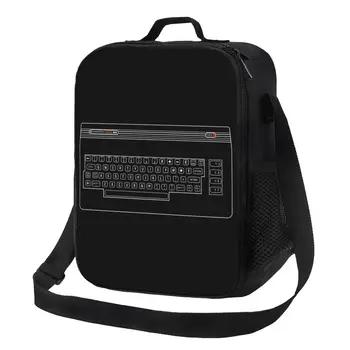 Изработена по поръчка чанта за обяд Rrtro Commodore 64, дамски чанти-хладилник, Топло Изолирани Обяд-апарати за деца, ученици