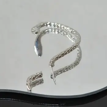 Ушна маншет във формата на змия, обица във формата на змия, Изящни обеци-копчета във формата на змия в Ретро стил, изящна изработка, мода за А