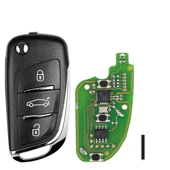 За Xhorse XKDS00EN Универсален Кабелен Отдалечен Ключ Flip Fob 3 Бутона за Volkswagen DS Type инструмент VVDI Key