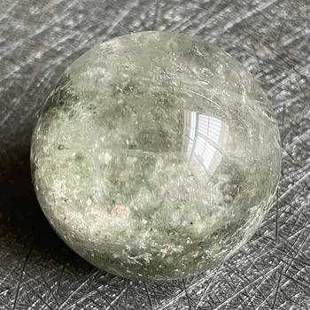 98 г Натурален Кристална топка Зелена Фантомное Украса Полиран Кварцевая сферата на Лечебната Рейки