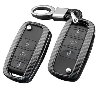 Калъф за ключове на ключодържател Притежателя чанти ABS Твърд корпус от въглеродни влакна Калъф за ключове от Въглеродни влакна, Подходящи за 2009-2012 г. на VW Golf MK6 Tiguans