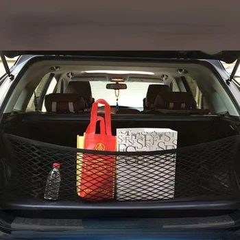 Органайзер за облегалката на задната седалка, Чанта за съхранение в багажника, Мрежести джобове на задната седалка Голям капацитет за suv MPV