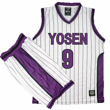 Аниме Yosen Basket Училищна Форма За Cosplay Murasakibara Atsushi Джърси 9 12 Спортни Дрехи Мъжки Шорти, Тениска Комплект Костюми