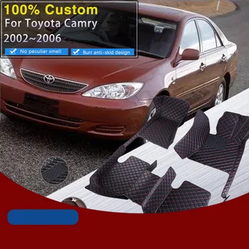 Автомобилни стелки за Toyota Camry Daihatsu Altis XV30 2002 ~ 2006 Здрав килим, кожени подови аксесоари за защита от мръсотия 2003