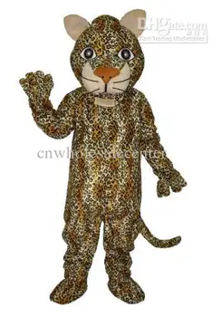 Нова гореща разпродажба за възрастни, модерен костюм талисман с хубав леопард и пантерой от карикатура, Плюшевое коледа маскарадное рокля, костюм талисман на Хелоуин