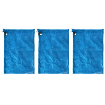 Чанта, изработена от фина мрежа Универсална синя чанта от фина мрежа с кабел Pull N Lock Е идеален за потребители на листа и капани листа