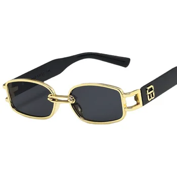 Дамски мъжки популярните цветни квадратни очила, модерен vintage слънчеви очила, дамски, мъжки маркови дизайнерски правоъгълни слънчеви очила