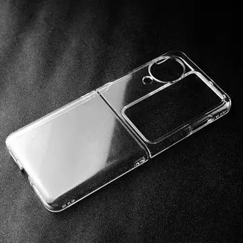 Ультратонкая прозрачна делото от твърда пластмаса за телефон OPPO Find N3 Flip
