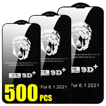 500шт Суперскоростная Защитен слой от закалено Стъкло 9D + Explosion За iPhone 15 Pro Max 14 Plus 13 Mini 12 11 XR XS X 8 7 SE