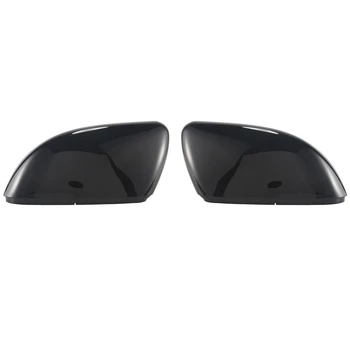 Ляв + Десен Лъскав Черен капак Огледала за обратно виждане за Golf Mk6
