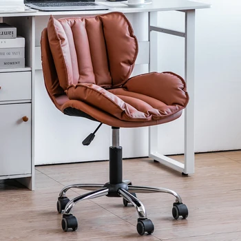 Скандинавски мобилно ергономичен офис стол с компютърни въртящи се колела, подова офис стол, Удобен за офис мебели Silla YQ50OC