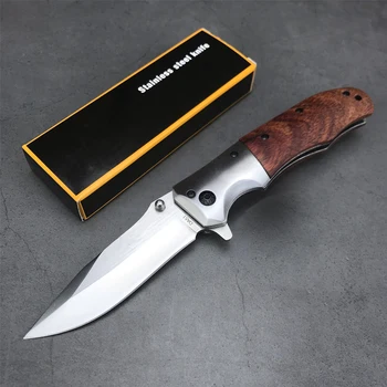 DA51 Сгъваем Нож EDC Високо Качество на Преносим 3Cr13 Острие Дръжка От палисандрово Дърво Тактически Нож Къмпинг Нож За Оцеляване на Лов