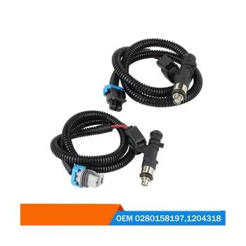 2 Чифта Дюзи инжектори, Горивната + Конектор кабели кабели за Polaris Ranger RZR XP 800 Номер 0280158197, 1204318