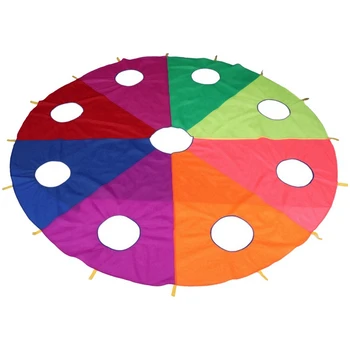3 м 9 дупки 8 цвята на Дъгата чадър Детски спортни състезания с дупки Дъгата чадър Тренировка