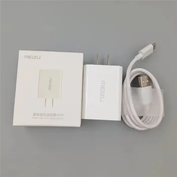 Оригинално Зарядно устройство на Meizu 45w US Plug Fast Charger QC3.0 Адаптер за бързо зареждане 1 М Кабел Type C Meizu 20 18 18X Pro Note 8 9 Pro