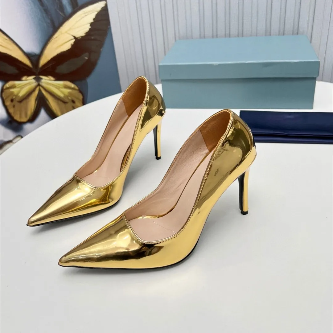 Дамски обувки, размери 34-41, пролет-есен, нова дизайнерски обувки от естествена кожа на висок ток, обувки-лодка с остри пръсти, без закопчалка, Zapatillas . ' - ' . 1