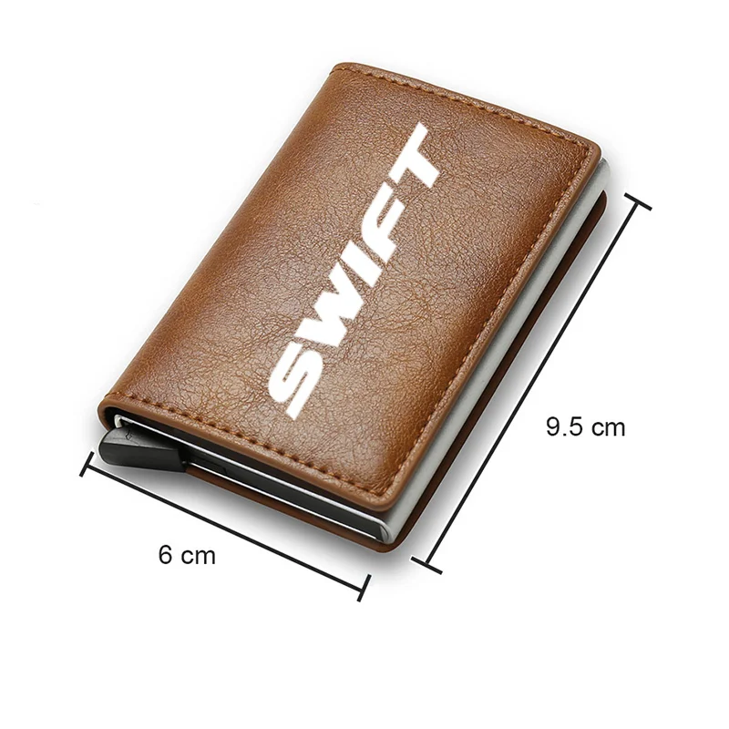 Държач за карти, изработени от Въглеродни влакна, Чанти За Мъже И Жени, RFID Кожена Тънък мини чантата си за Suzuki Swift, автомобилни Аксесоари . ' - ' . 4
