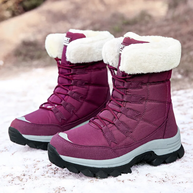 Зимните Водоустойчиви и устойчиви на студ дамски обувки с Флисом, Изолирана Топли Зимни обувки, Дамски Обувки . ' - ' . 0