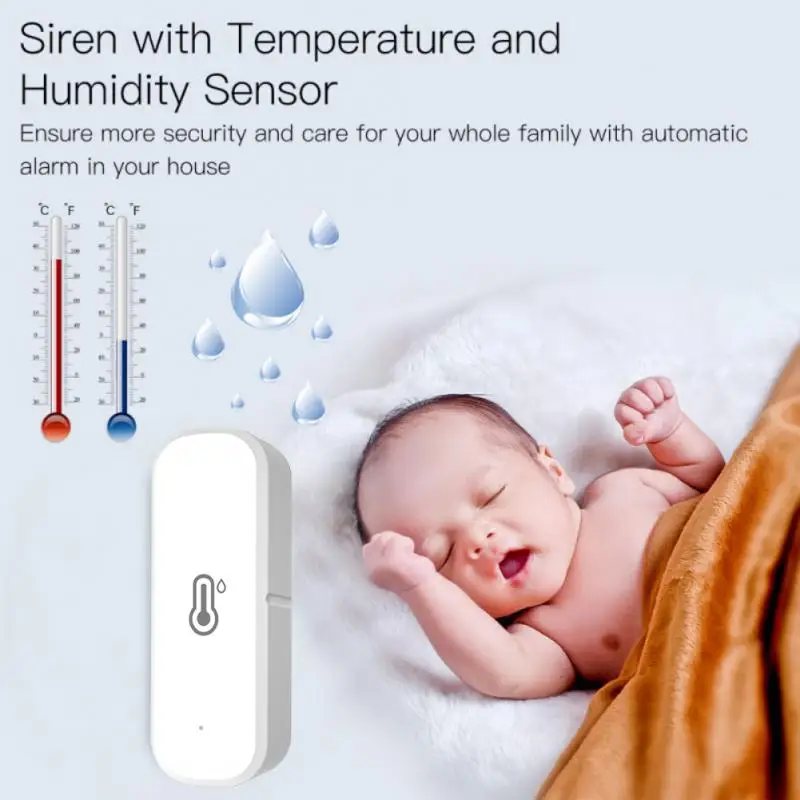 Интелигентен Сензор за температура и влажност на Hristo Zigbee, вътрешен термометър, контролер влагомер, така че, монитор, работа чрез Алекса Google Home . ' - ' . 4