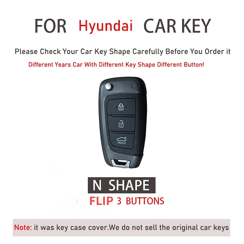 Калъф за автомобилни ключове от TPU Hyundai Кона 2023 Elantra Solaris Tucson I30 I35 I40 Genesis Santa Fe, 3 Бутона, Сгъваема Ключодържател . ' - ' . 3