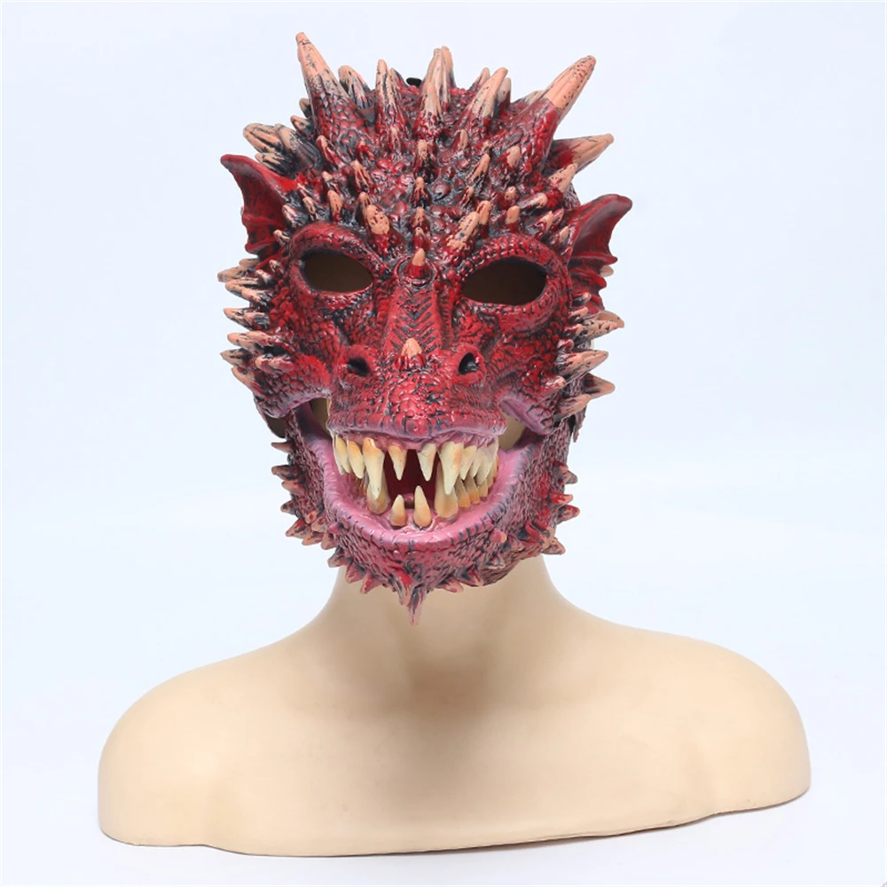 Карнавалните костюми за Хелоуин, Парти, Cosplay, Маска Челюстта на Огнения Дракон, Реалистична Латексова маска на животното, Празничен Подарък Новост . ' - ' . 0