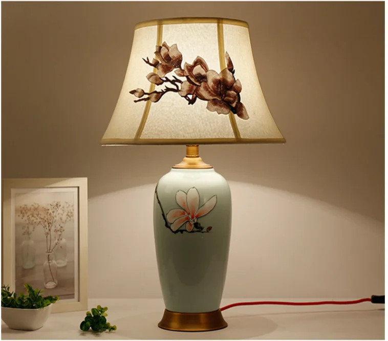 Керамични настолни лампи RONIN Настолни лампи Луксозна Модерна Медни плат за фоайе всекидневна Офис на Творческа спални на Хотел . ' - ' . 3