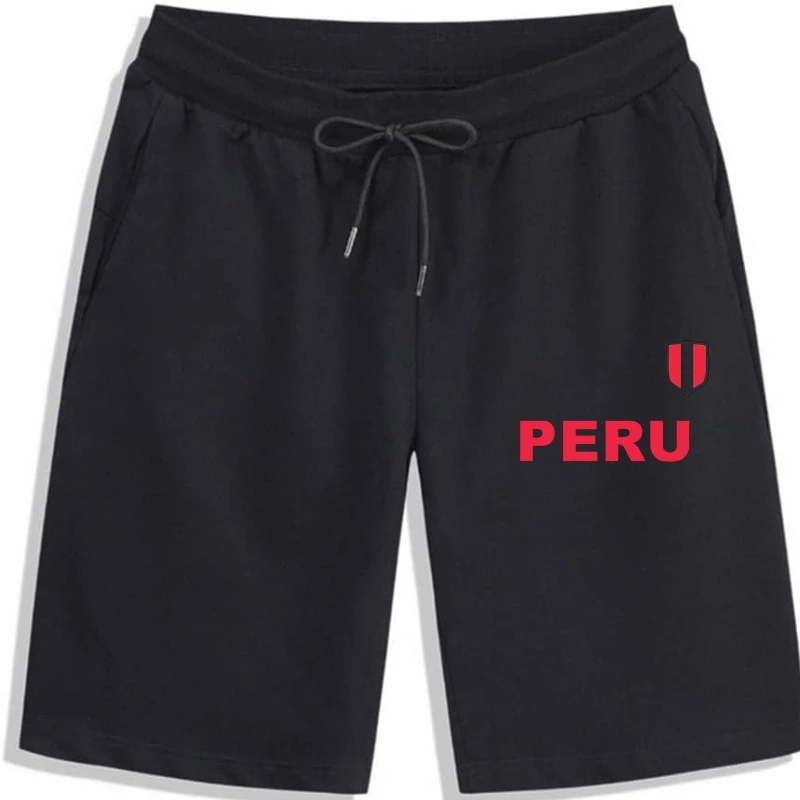 Модни летни черни шорти 2020 г. за мъжете, футболисти на националния отбор на Перу, мъжки къси панталони на индивидуален дизайн . ' - ' . 0